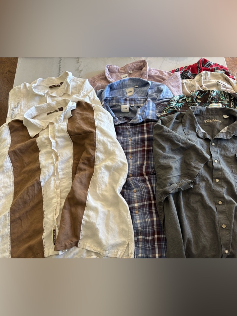 Big & Tall Cubavera, Carribean, Rowm 4xl Resortwear Shirt Bundle